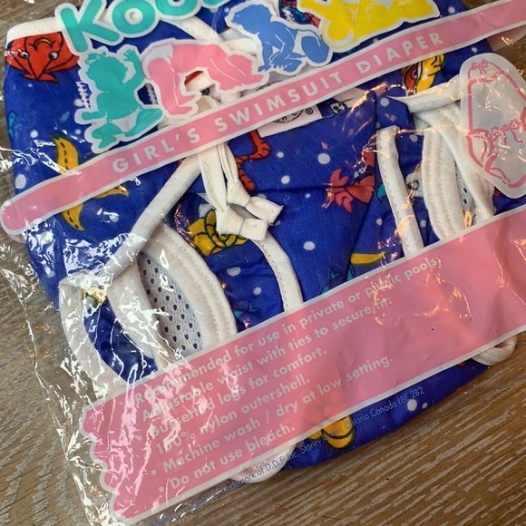 KOOSHIES Girls Blue Sea Swimsuit Reusable Diaper S - Picture 10 of 13